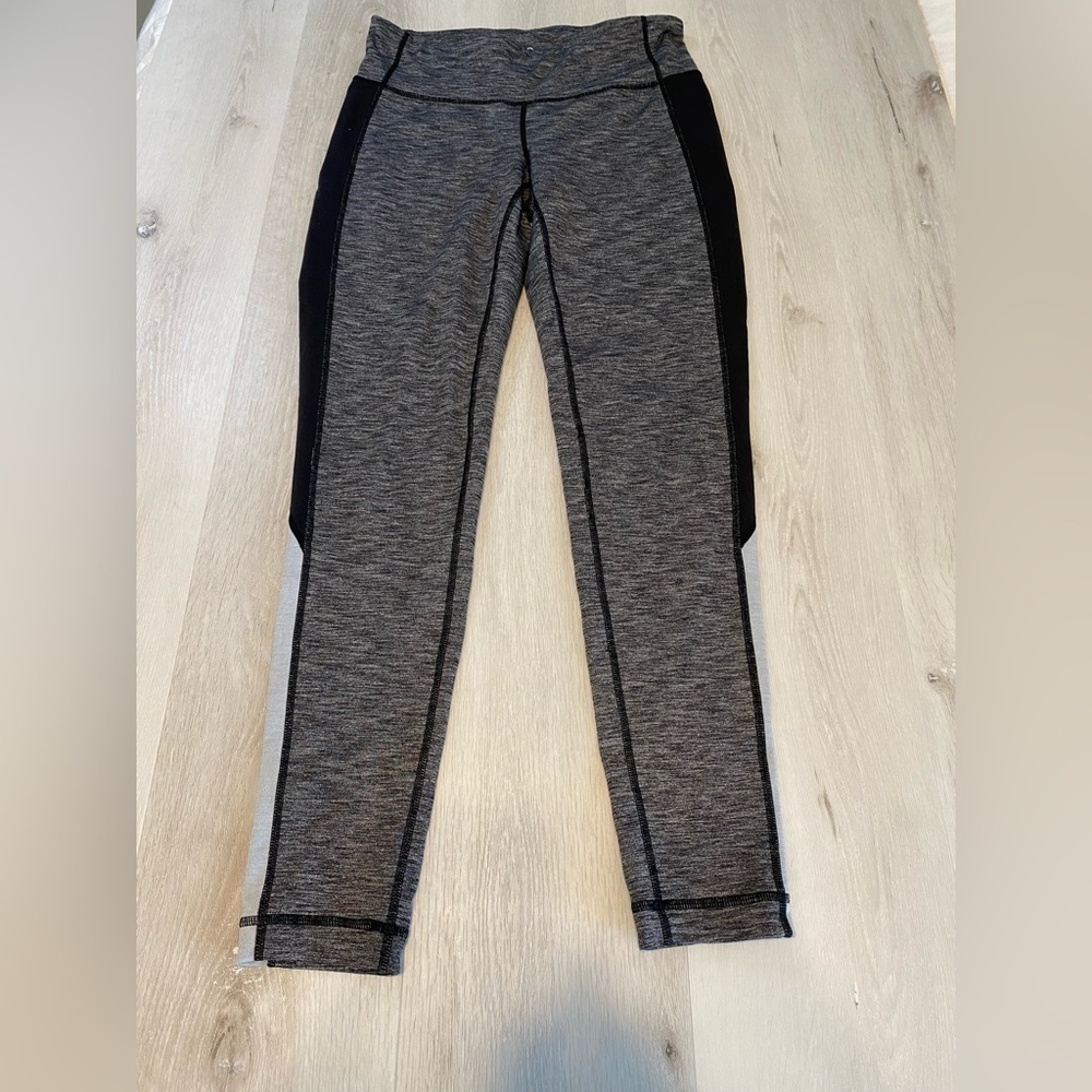 ATHLETA COLORBLOCK REVELATION TIGHT (351376) Heather Gray/Black, Medium